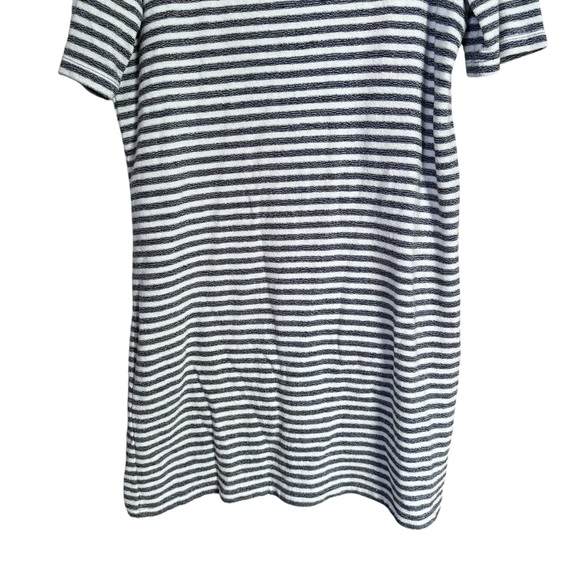 Paraphrase Women's Sz L 100% Cotton Striped Elbow Sleeve Striped Tunic Dress - Picture 3 of 9